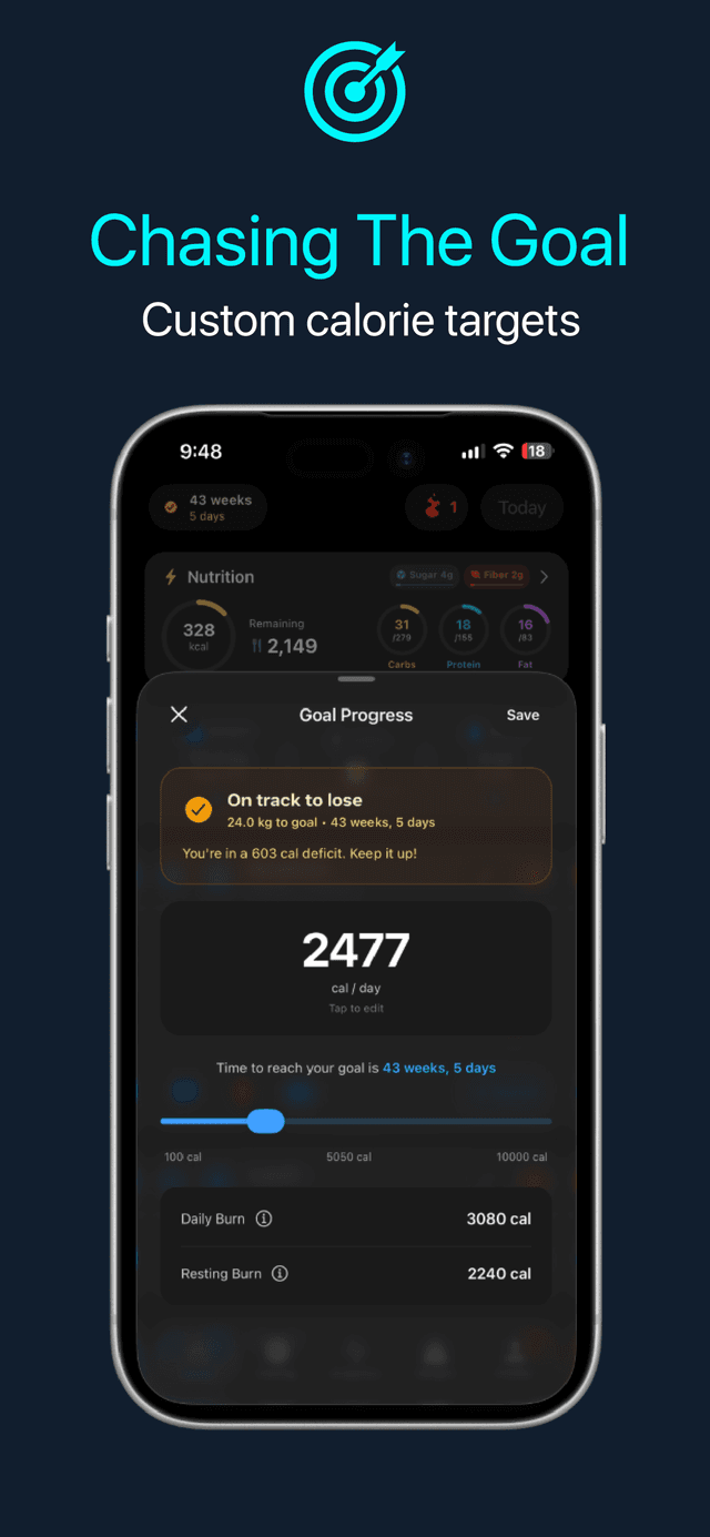 Custom Calorie Goals