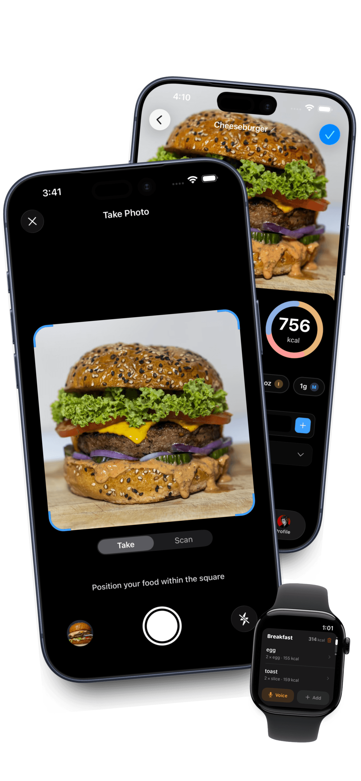 AI Food Scanner — Snap a photo of your meal and get instant calorie estimates.